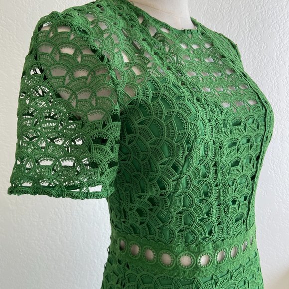 SELF PORTRAIT Lace Mini Dress - Green, Size 38/S, NWT - Picture 3 of 4